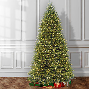 National Tree Company 12 ft. Dunhill Fir Tree with Clear Lights, , rollover
