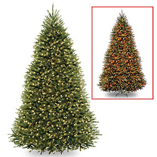 9 ft. Dunhill Fir Tree with Dual Color LED Lights, , large