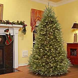 National Tree Company 7.5 ft. PowerConnect Dunhill Fir Tree with Clear Lights, , rollover