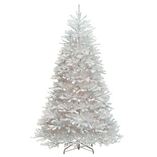 National Tree Company 7.5 ft. Dunhill White Fir Tree with Clear Lights, , large