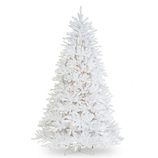 National Tree Company 9 ft. Dunhill White Fir Tree with Clear Lights, , large