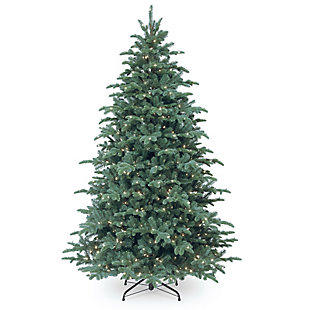 National Tree Company 7.5 ft. Mountain Noble Blue Spruce Tree with Clear Lights, , large