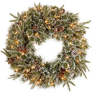 National Tree Company 24" Liberty Pine Wreath with Clear Lights, , large