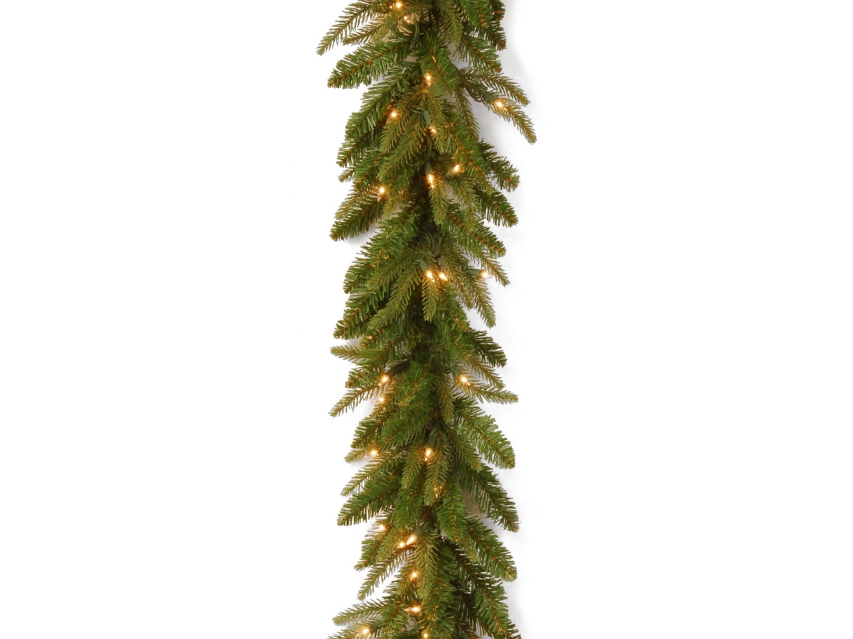 National Tree Company 9 ft. Frasier Grande Garland with Clear Lights Ashley