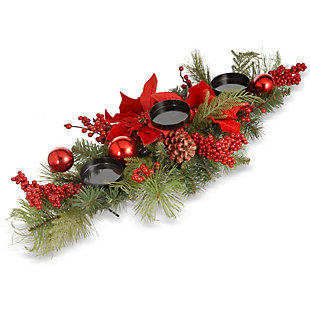 National Tree Company 28" Christmas Candleholder Centerpiece, , rollover