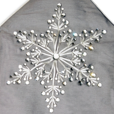 Dark Blue Snowflake Table Runner Christmas Table Decor Kitchen