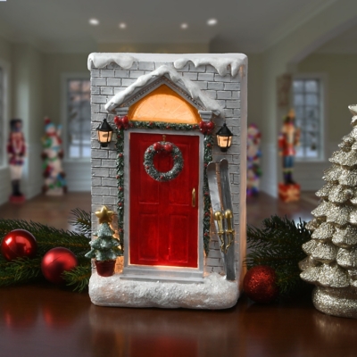 "National Tree Company 10" Holiday Door Front", Red