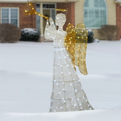 large lighted christmas angels