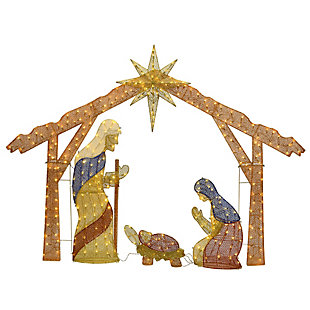 National Tree Company Nativity Scene with Clear Lights, , large