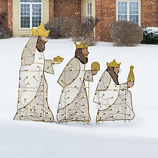 National Tree Company Three Wisemen with LED Lights, , rollover