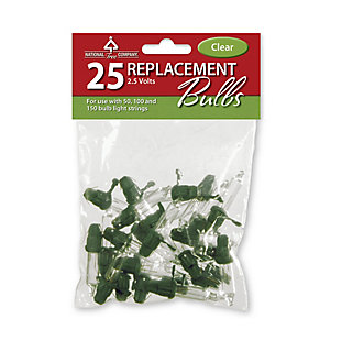 National Tree Company 25 Clear Replacement Bulbs, , large