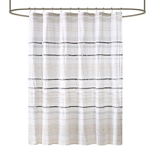 INK+IVY Multi 72x72" Cotton Printed Shower Curtain with Trims, , large