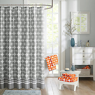Intelligent Design Orange 6 Piece Cotton Jacquard Towel Set, Orange, rollover
