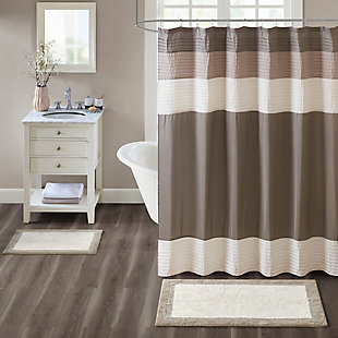 Madison Park Taupe 20x30" Cotton Tufted Bath Rug, Taupe, rollover
