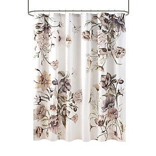 Madison Park Blush 72x72" Printed Cotton Shower Curtain, , large