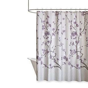 Madison Park Purple 72x72" Cotton Shower Curtain, , large