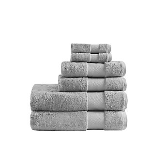 Madison Park Signature Gray Cotton 6 Piece Bath Towel Set, Gray, large