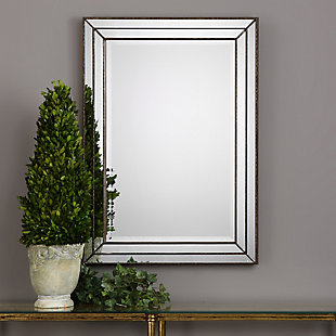 Uttermost Grooved Bamboo Mirror, Bronze, rollover