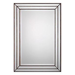 Uttermost Grooved Bamboo Mirror, Bronze, large