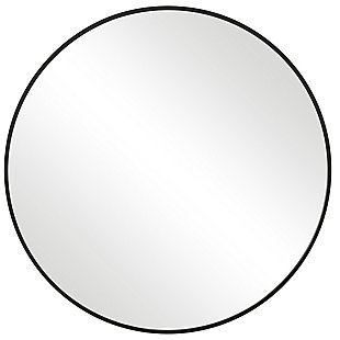 Uttermost 24" Round Mirror, Black, large