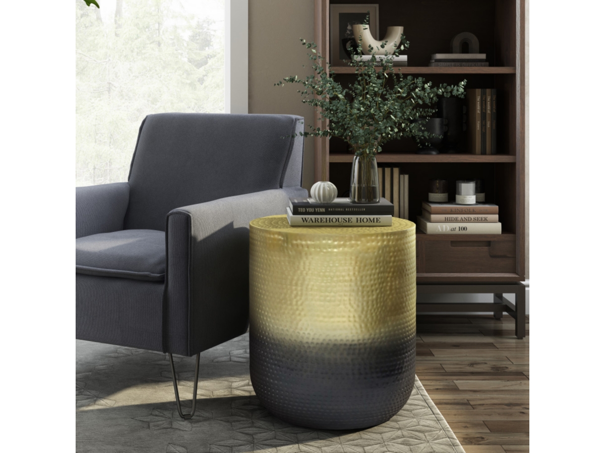 Simpli Home Nova Accent Table, Gold Ombre, large