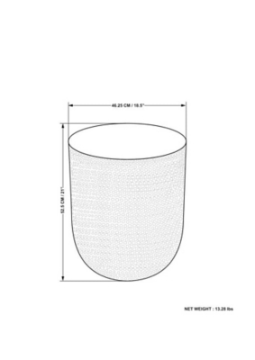 Dimension diagram of Nova Accent Table with measurements
