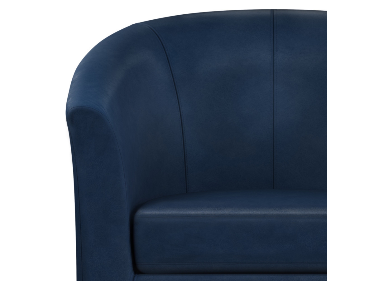 Simpli Home Austin Tub Chair, Dark Blue, large