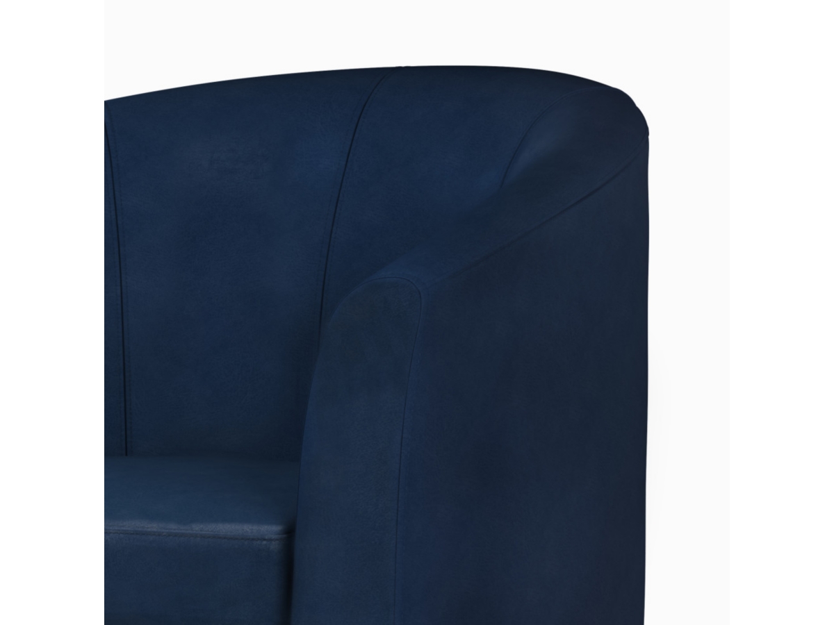 Simpli Home Austin Tub Chair, Dark Blue, large