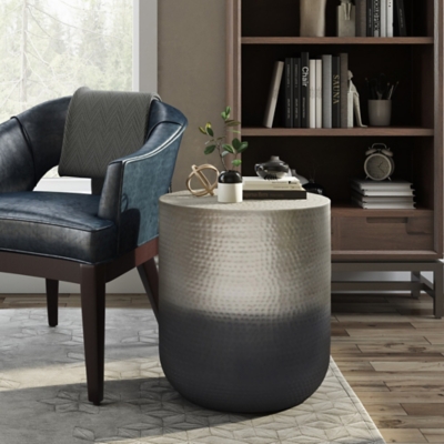 Simpli Home Nova Accent Table, Silver Ombre, rollover
