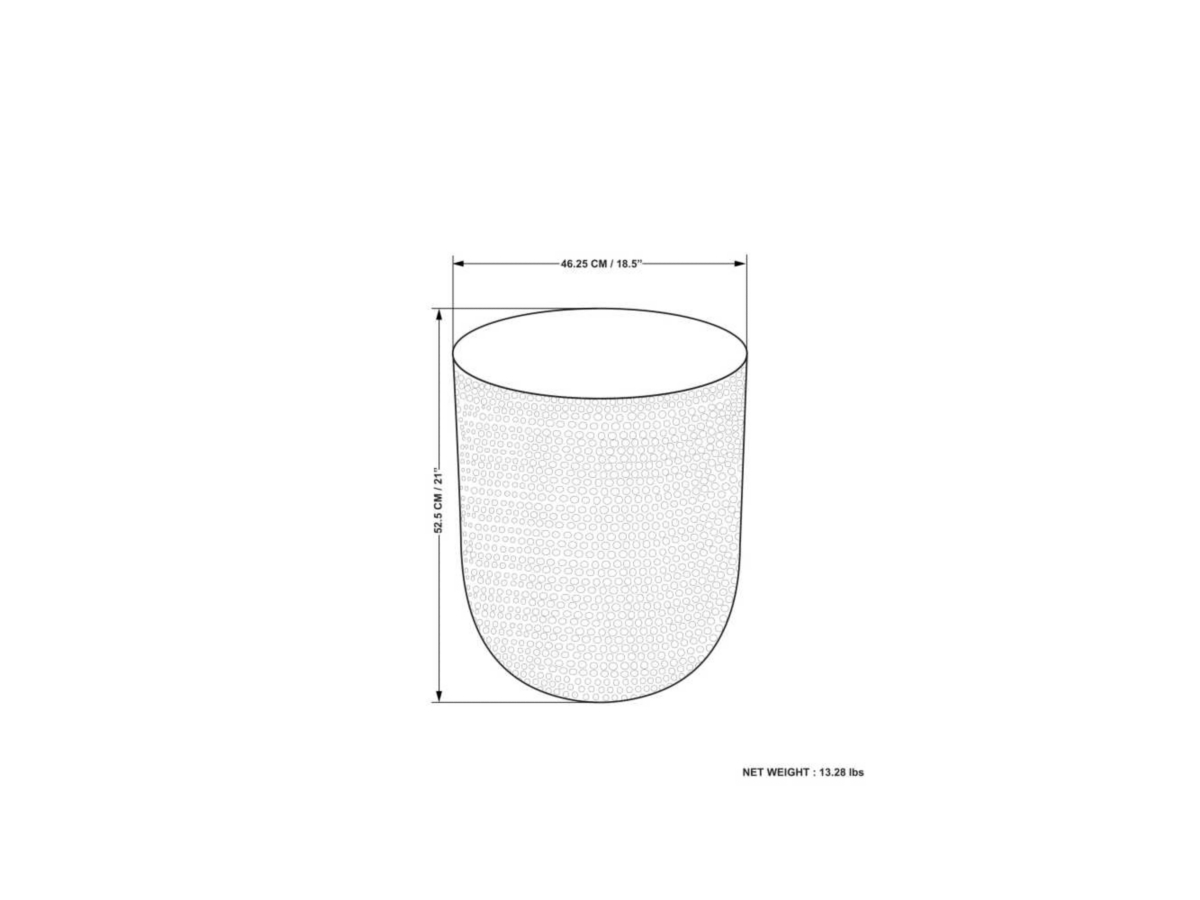 Simpli Home Nova Accent Table, Silver Ombre, large