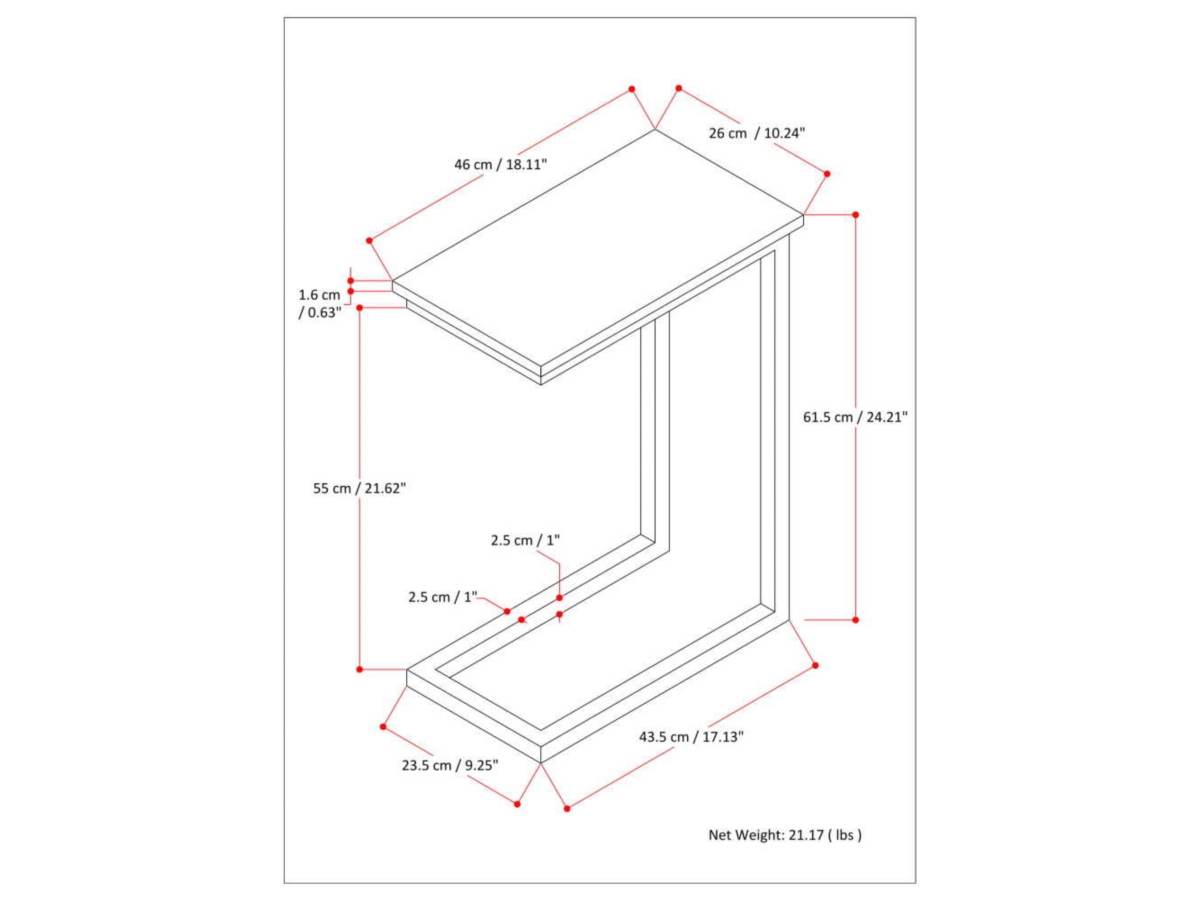 Skyler C-Shaped Side Table | Ashley