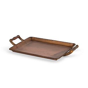The Gerson Company Copper Color Iron Decorative Trays (Set of 2), , rollover