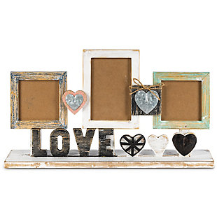 The Gerson Company Love Themed Picture Frame Display with 3 Picture Frames, , large