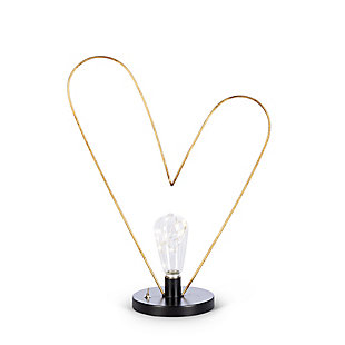 The Gerson Company Large Tabletop Heart with LED Light String Bulb, , large