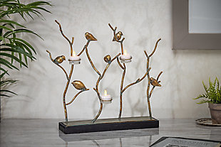 The Gerson Company and Wood Bird in Branches Decorative Display, , rollover