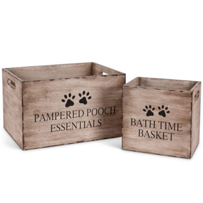 wooden dog toy box personalized dog