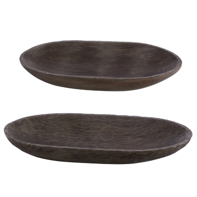 Safavieh Trellen Set of 2 Wood Decorative Bowls, , large