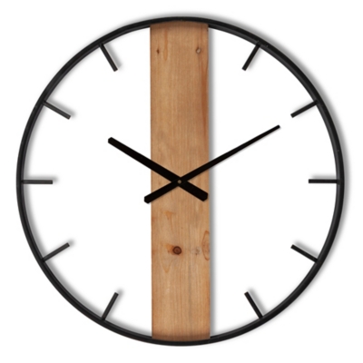 The Gerson Company 24-in D Metal And Wood Wall Clock, , large