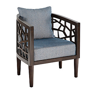 INK+IVY Crackle Accent Chair, Blue, large