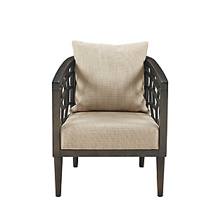 INK+IVY Crackle Accent Chair, Tan, large