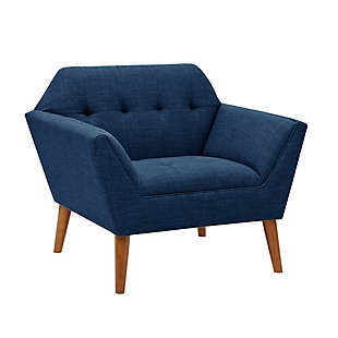 INK+IVY Newport Lounge Chair, Blue, large