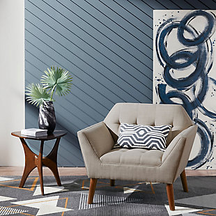 INK+IVY Newport Lounge Chair, Light Gray, rollover
