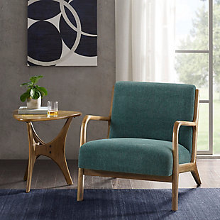 INK+IVY Novak Lounge Chair, Teal, rollover