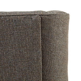 INK+IVY’s Nina Swivel Lounge Chair offers a rich blend of style and comfort to update your home. The wing-style back features button tufting that adds a subtle-yet-elegant accent to the design. A five-point star base in a chrome-tone finish complements the rich gray upholstery. Perfect for the home office or living room, this swivel lounge chair provides comfortable plush seating and introduces a sophisticated allure to your decor.Made with wood | Metal 5-point base with chrome-tone finish | Polyester/acrylic upholstery | Foam filling | Wingback | Button tufting | Assembly required