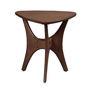 INK+IVY Blaze Triangle Side Table, Brown, large