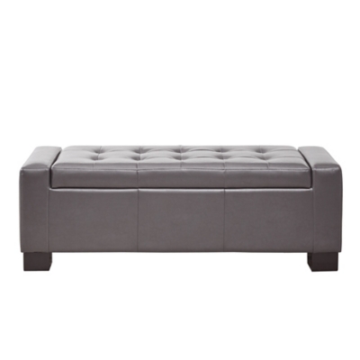 Madison Park Mirage Storage Bench, Gray, large