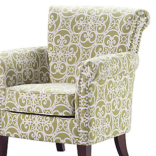 Madison Park Brooke Tight Back Club Chair, Green, large
