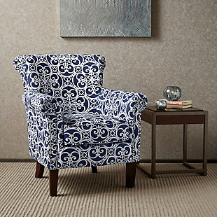 Madison Park Brooke Tight Back Club Chair, Navy, rollover