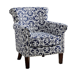 Madison Park Brooke Tight Back Club Chair, Navy, large
