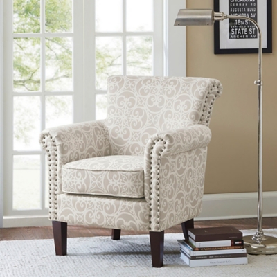 Madison Park Brooke Tight Back Club Chair, Natural, large